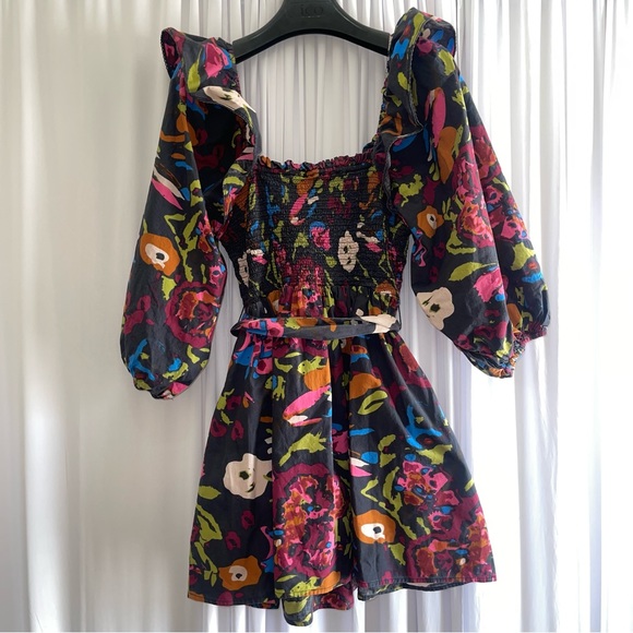 Cleobella Kira mini dress in garden floral - Picture 9 of 13